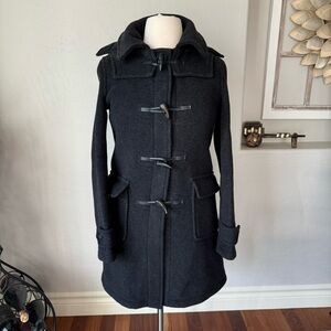 Montgomery Coat Womens Dark Gray Duffle Toggle‎ Parker Winter Coat Size 12